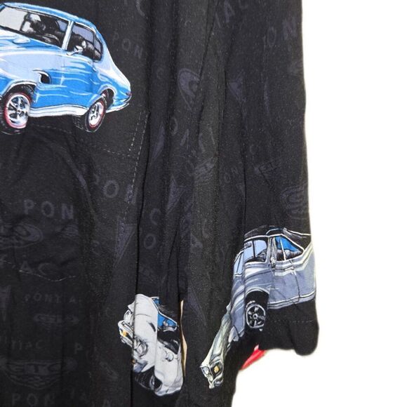 Paradise Found Vintage Car Men's Black Button Down Shirt XL - Picture 5 of 5